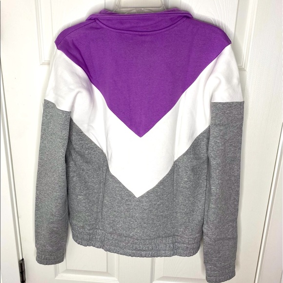 FILA 1/4 Zip Pullover Sweatshirt Lavender Grey - Picture 2 of 5